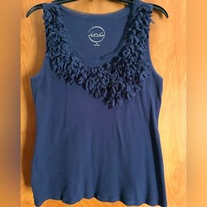 INC brand from Macys ~ cute dressy ribbed tank with fun embellishment neckline.